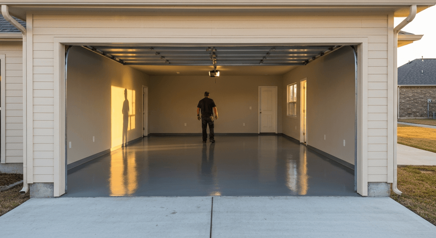 epoxy garage flooring in Rockwall, TX